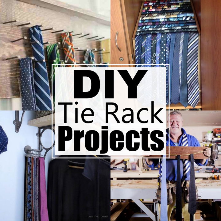21 DIY Tie Rack Ideas For Wardrobe Organization