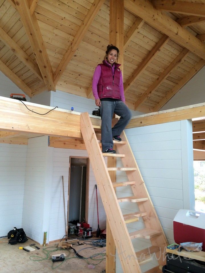 Alternating Tread Space Saving Stairs For Loft