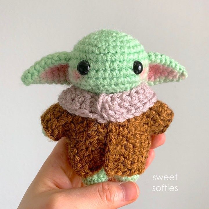 Yoda Inspired Amigurumi Doll