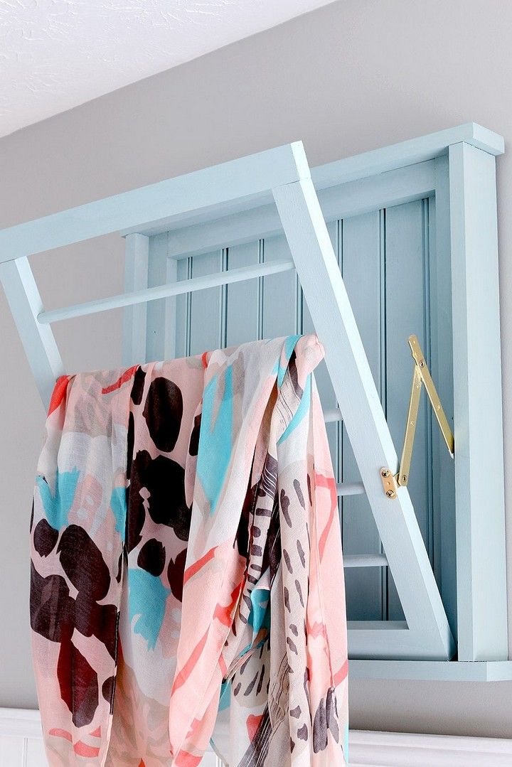 Ballard Designs-inspired Beadboard Laundry Drying Rack