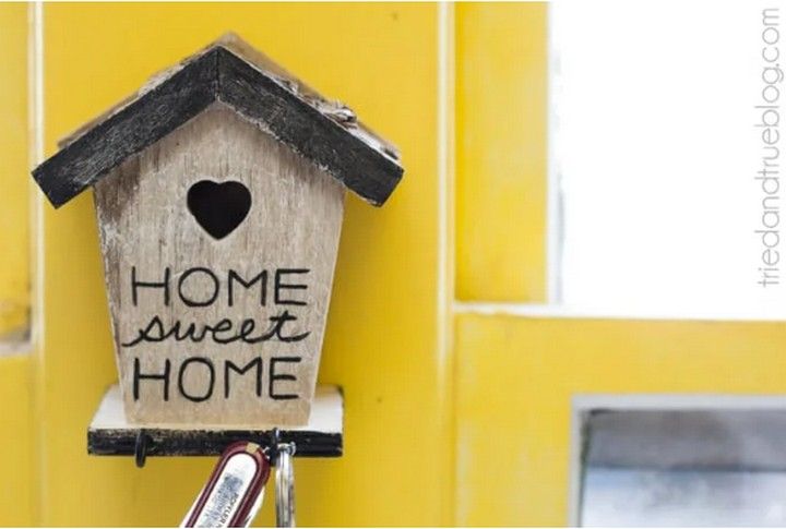 Birdhouse Key Holder For A Home Sweet Home