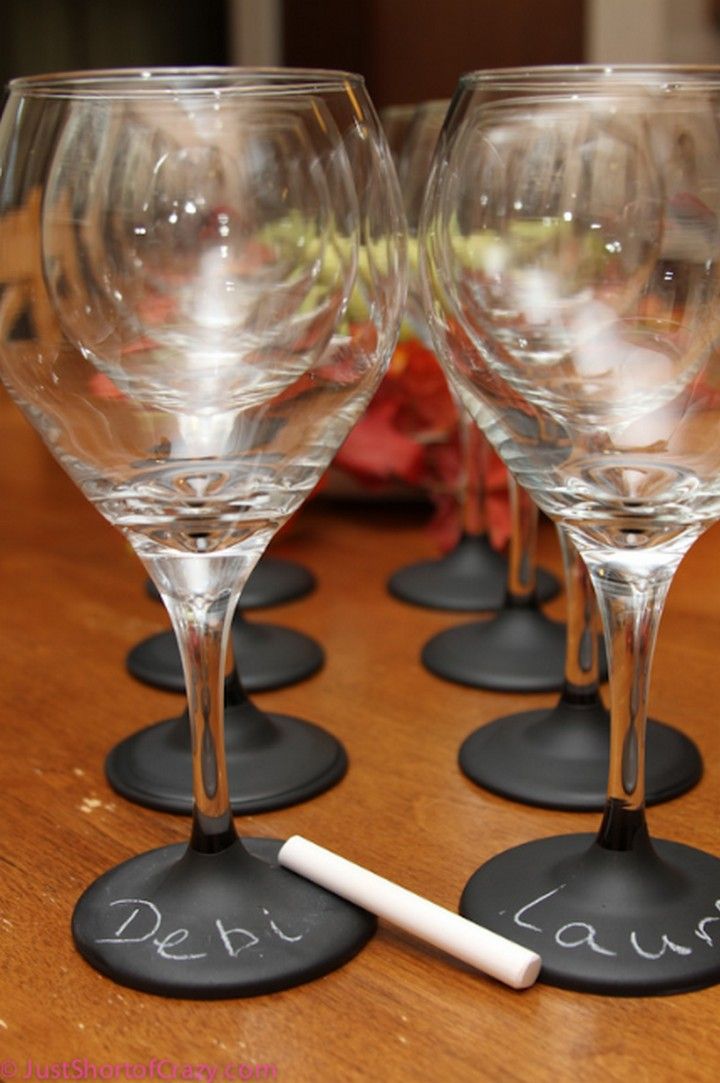 Chalkboard Wine Glasses Tutorial