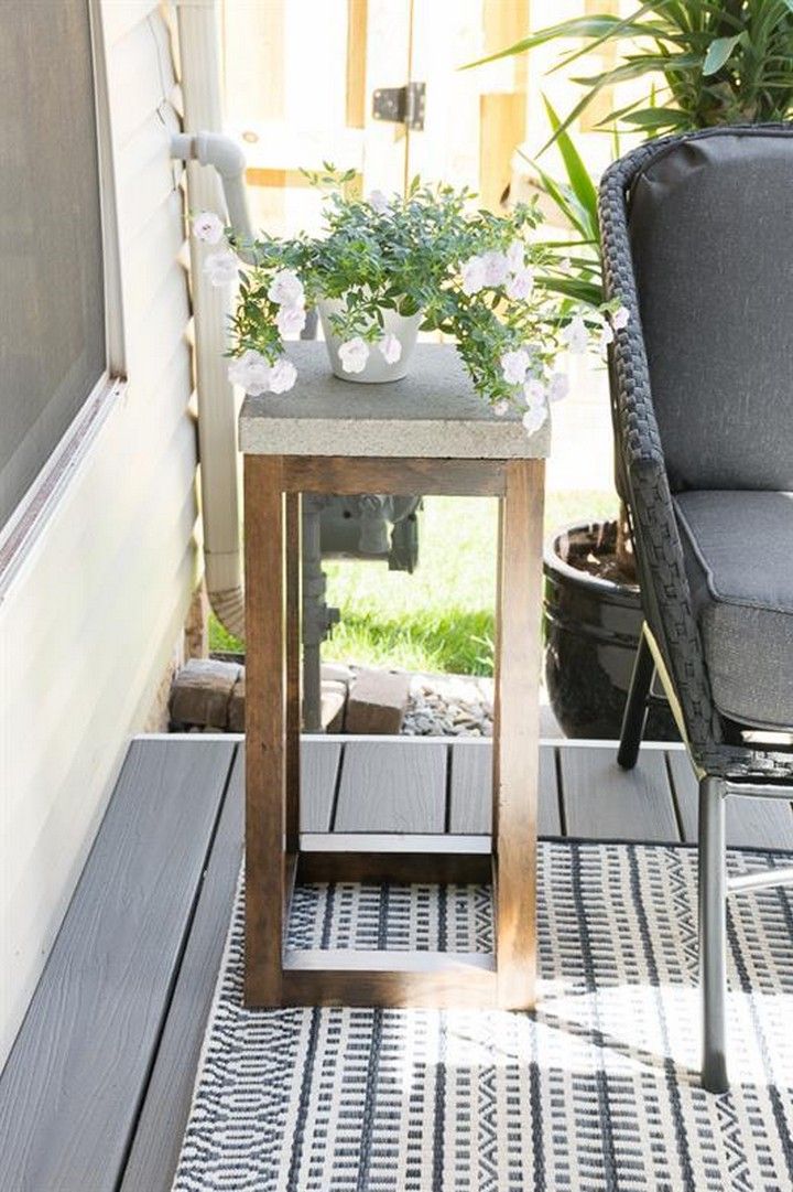 Concrete Paver Outdoor Side Table