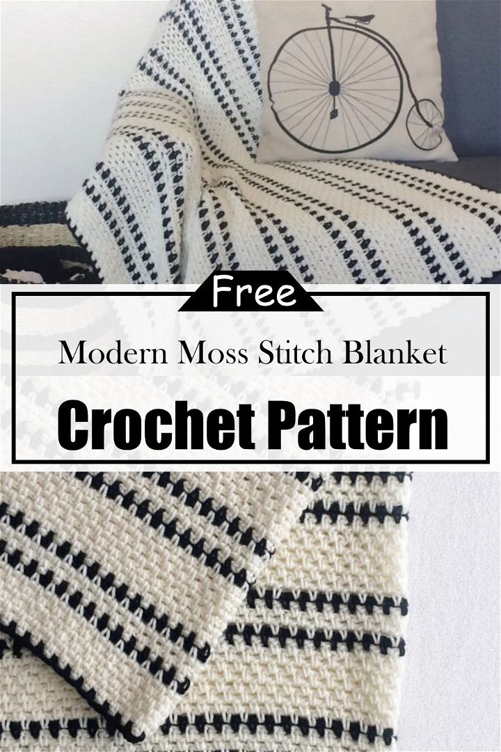 Crochet Modern Moss Stitch Blanket