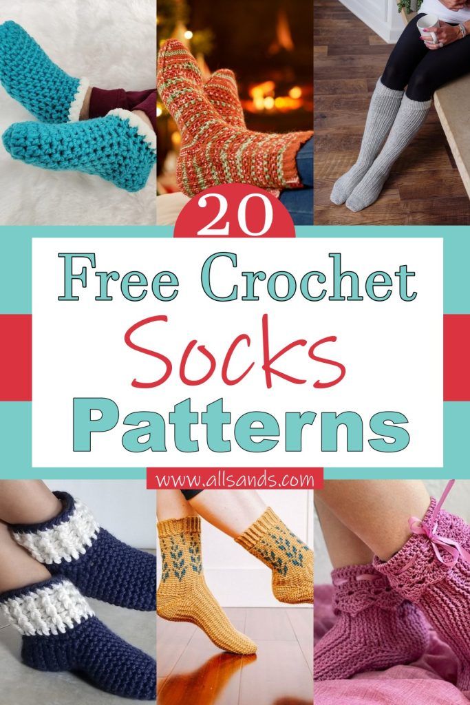 17 Crochet Socks Patterns For Beginners - All Sands