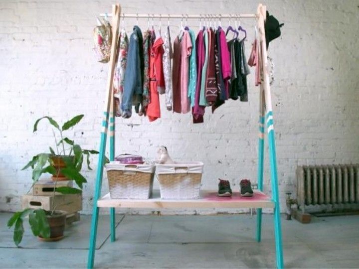 DIY A-Frame Clothing Rack