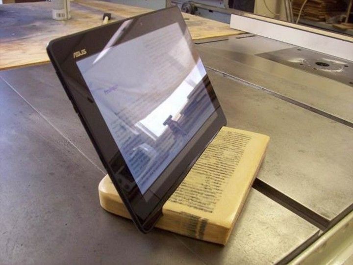 DIY Book To Tablet Stand