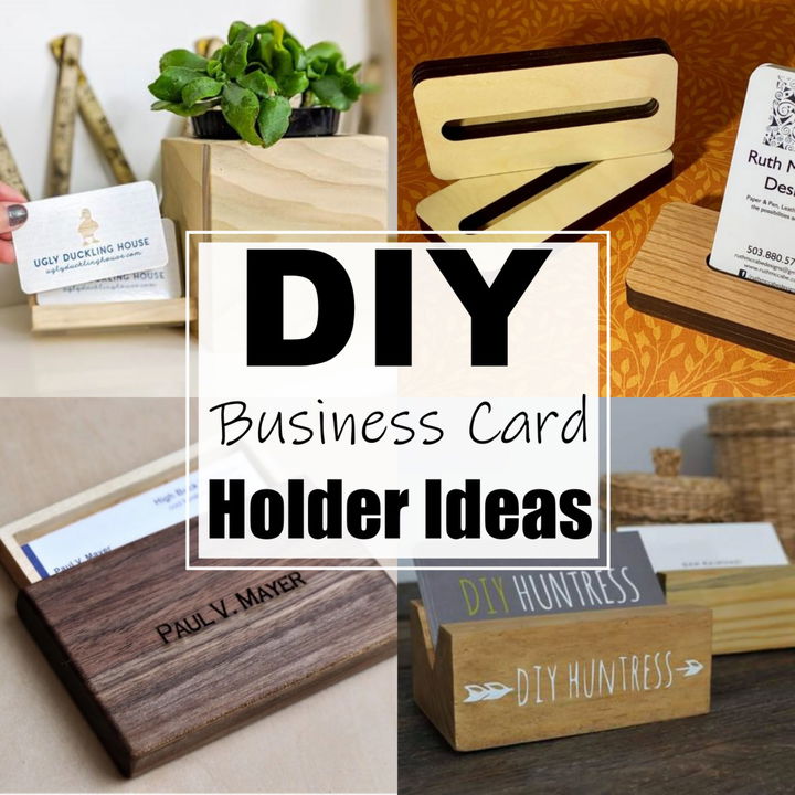 27 DIY Business Card Holder Ideas For Desk