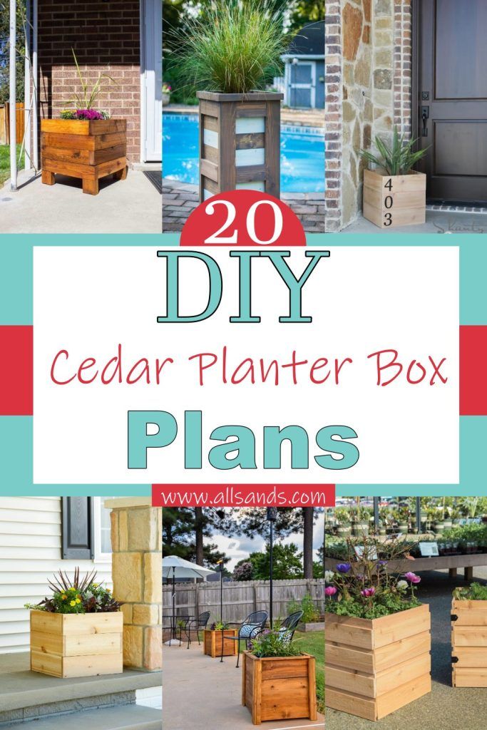 12 DIY Cedar Planter Box Plans For Indoor And Outdoor - All Sands