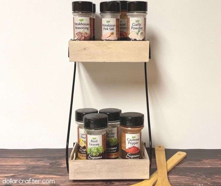 DIY Dollar Tree Industrial Spice Rack