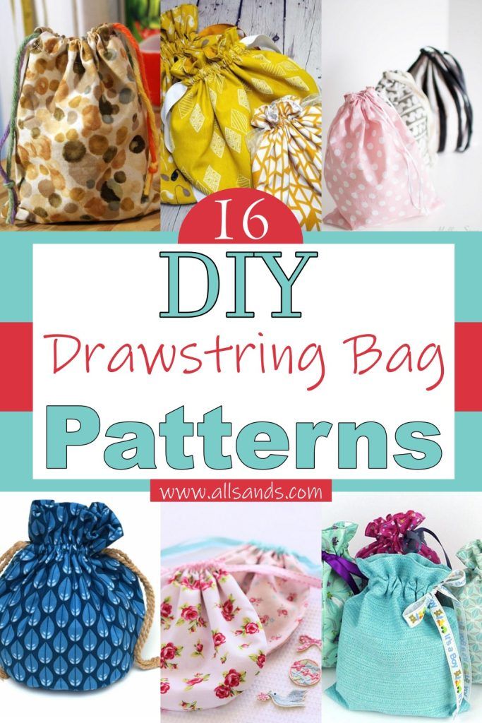 16 DIY Drawstring Bag Patterns For Beginners - All Sands