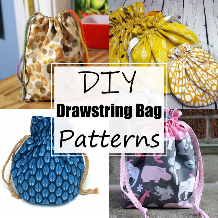 16 DIY Drawstring Bag Patterns For Beginners