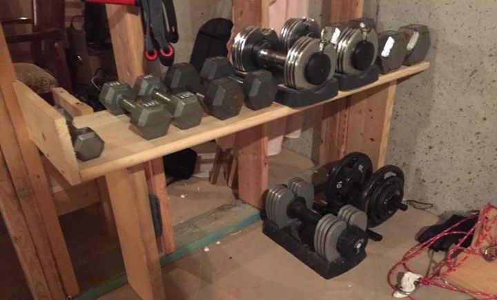 DIY Dumbbell Rack 1