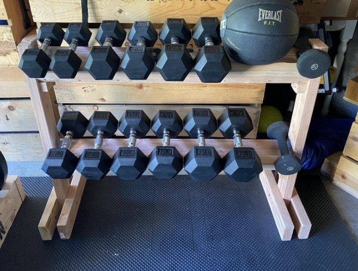 DIY Dumbbell Rack