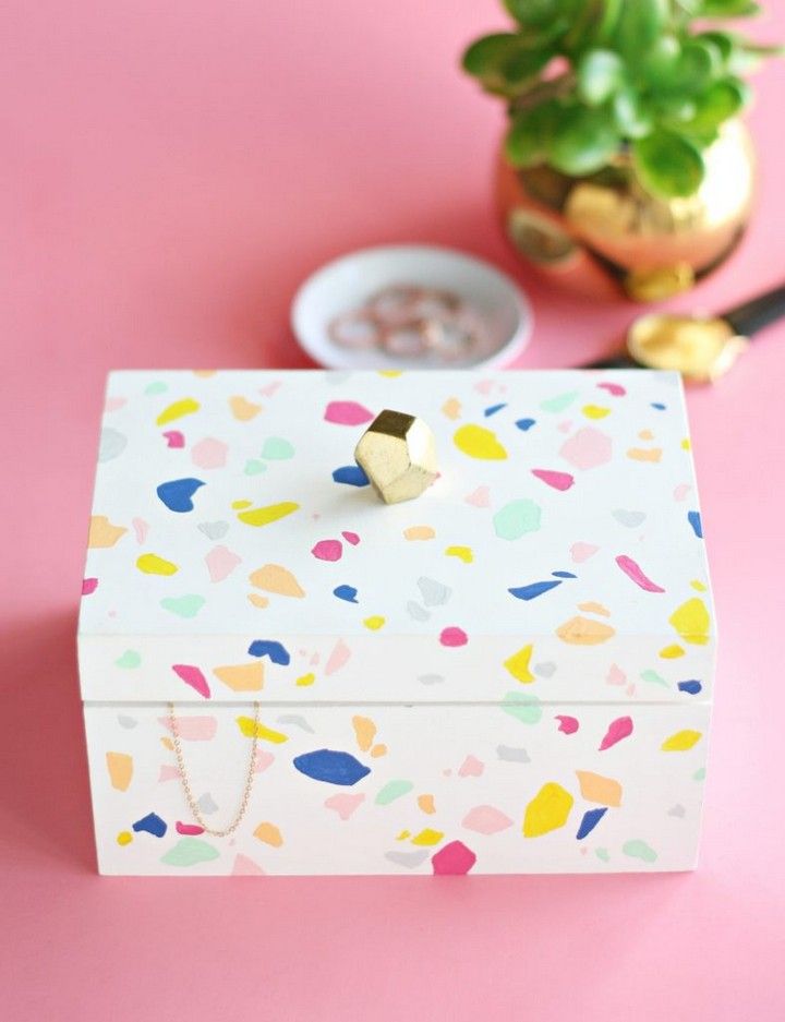 DIY Faux Terrazzo Jewelry Box