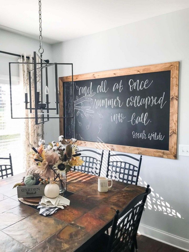 DIY Framed Chalkboard Wall