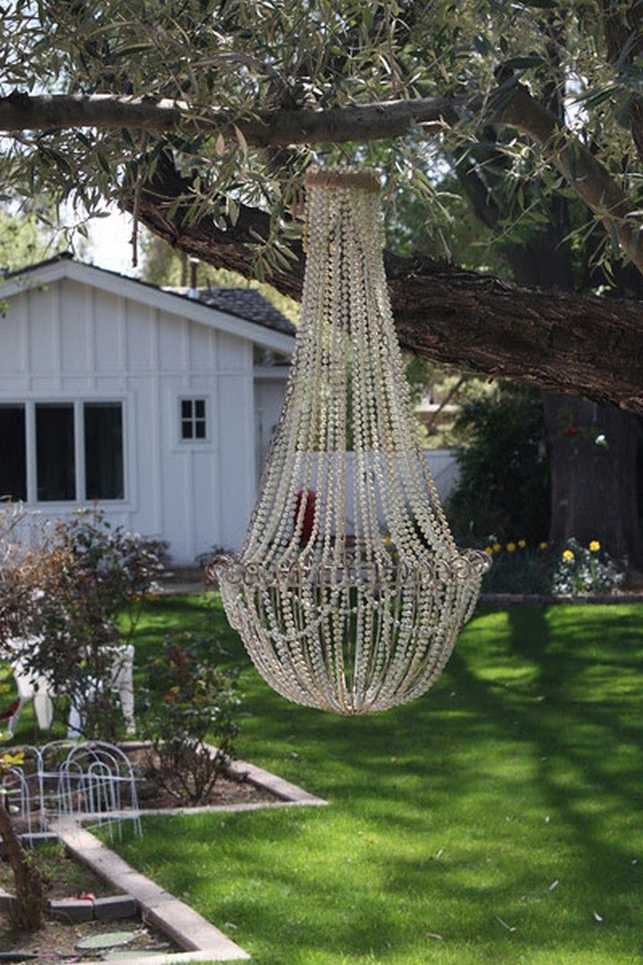 DIY French Beaded Chandelier