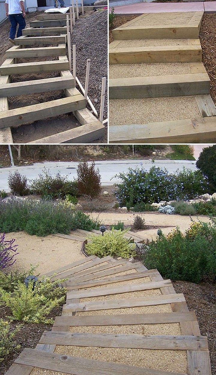 DIY Garden Steps & Outdoor Stairs