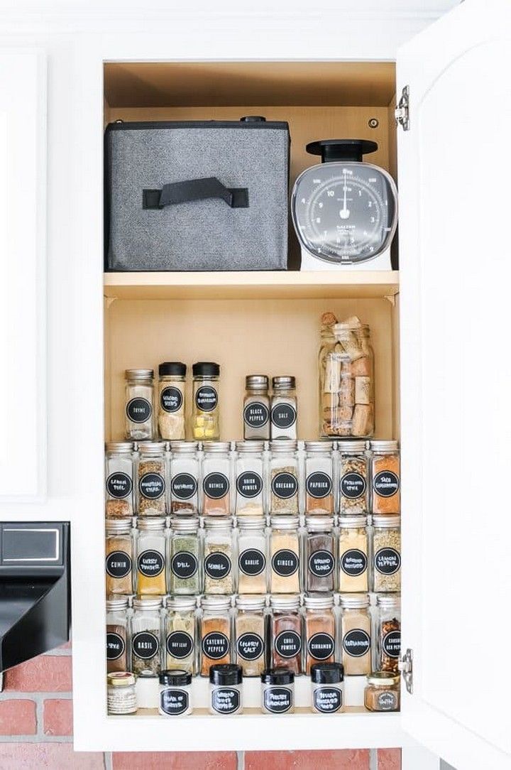 DIY Hack For Organizing Spices In A Cabinet