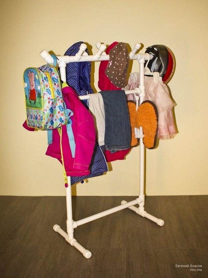 DIY Kids PVC Clothes Rack