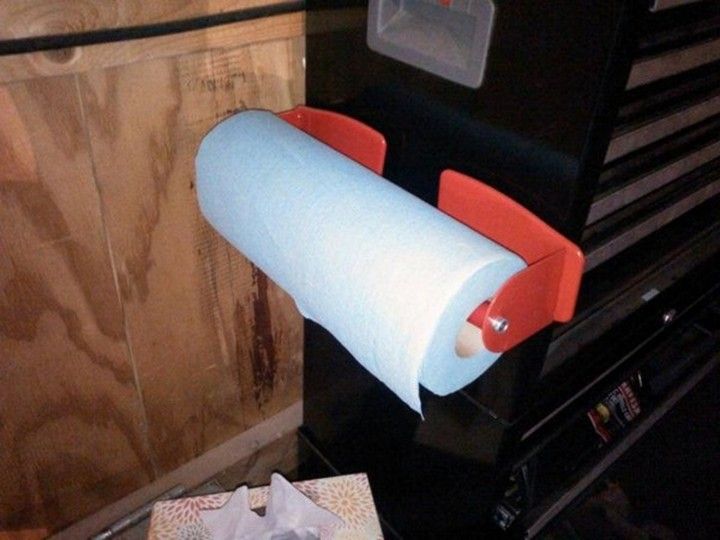 DIY Magnetic Paper Towel Holder