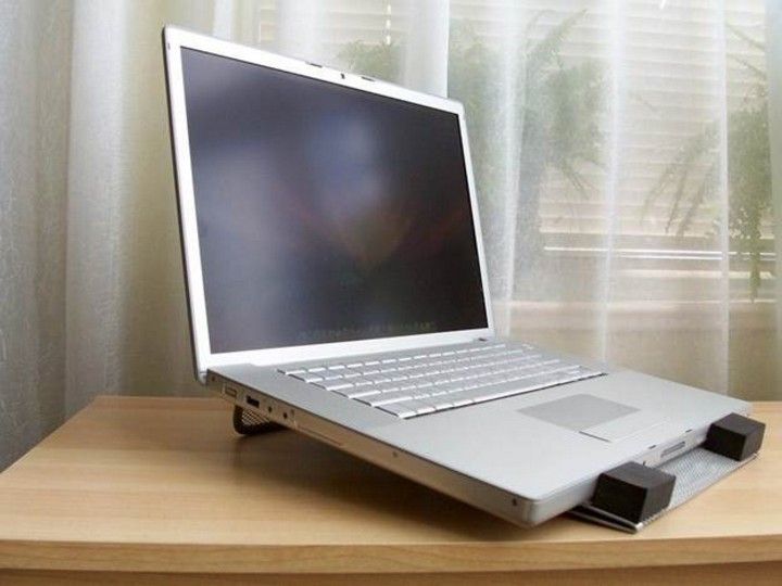 DIY Metallic Laptop Stand