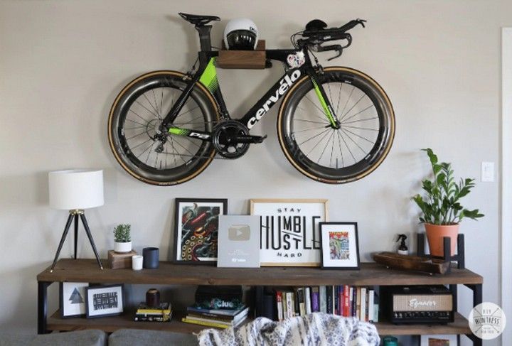 DIY Modern Wall Mounted Bike Rack