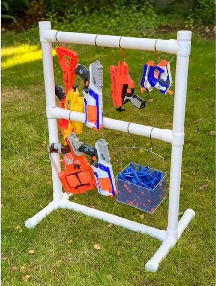 DIY Nerf Gun Storage Rack