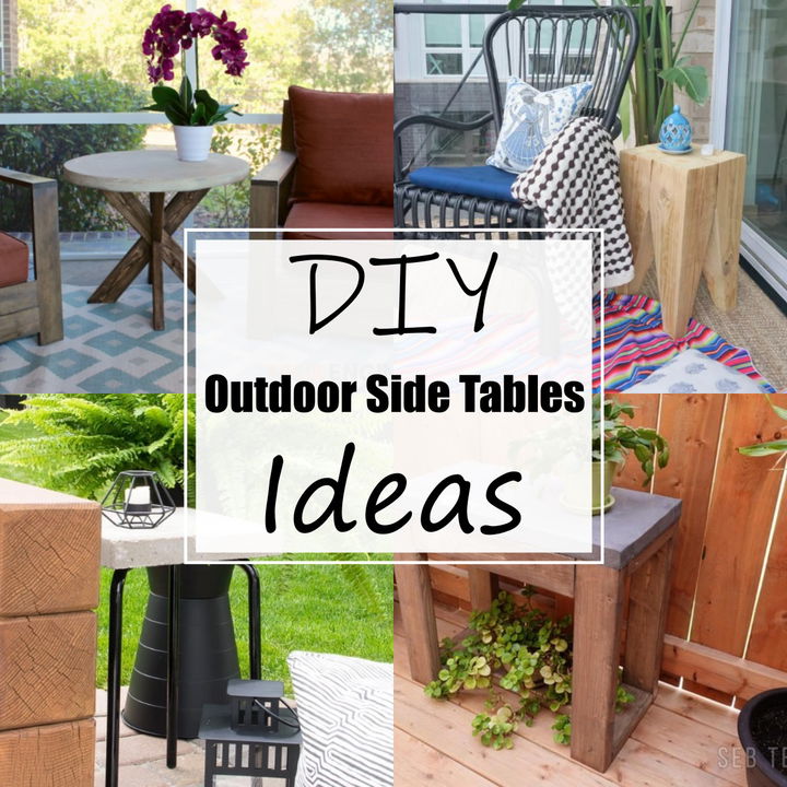 16 DIY Outdoor Side Table Ideas For Home Decor