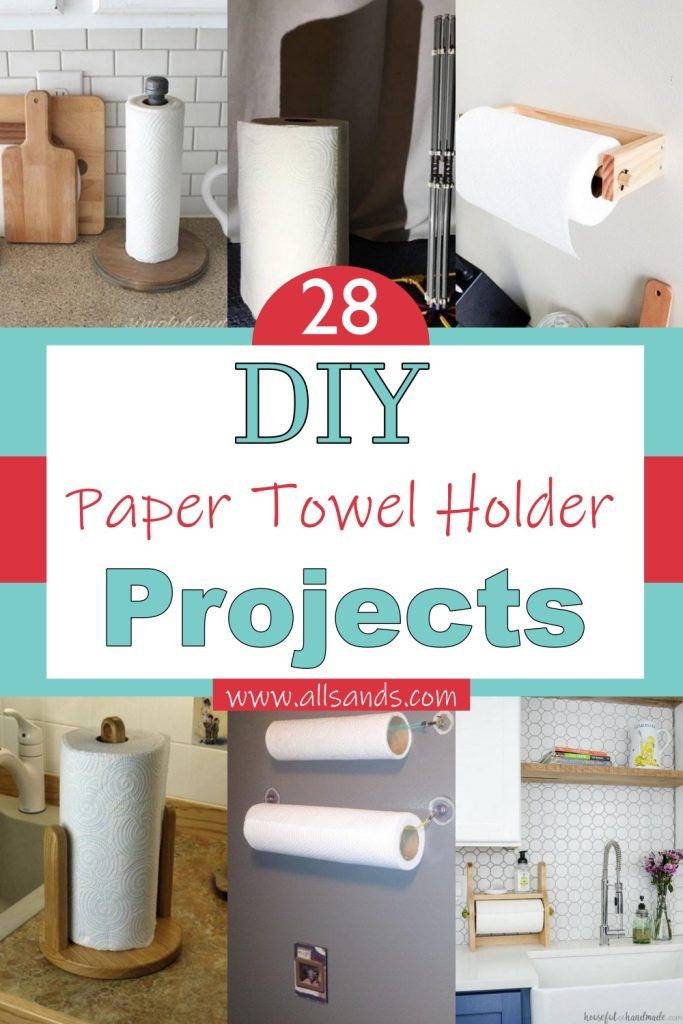 28 DIY Paper Towel Holder Projects For Your Bathroom - All Sands