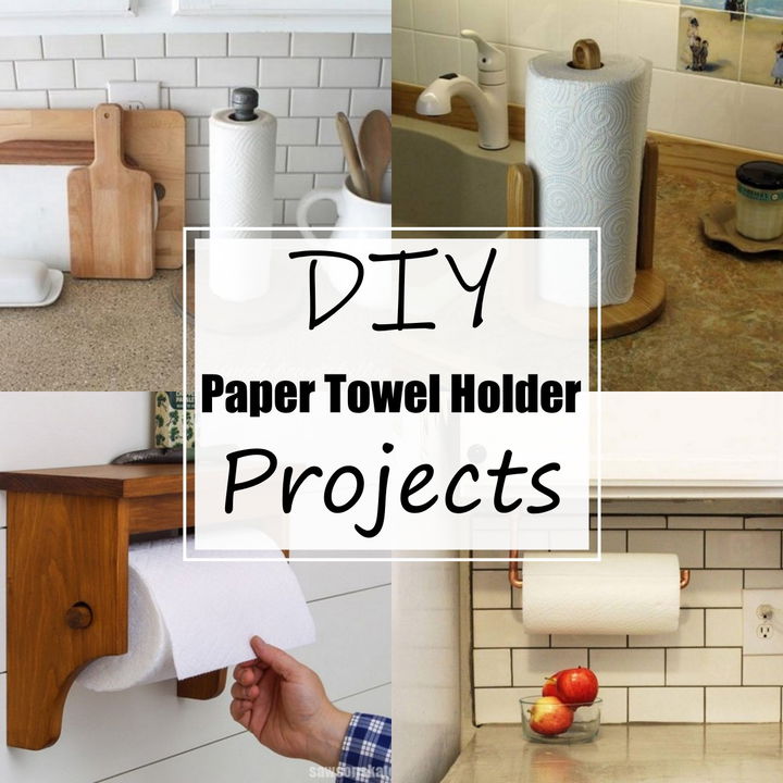 28 DIY Paper Towel Holder Projects For Your Bathroom