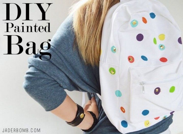 DIY Polka Dot Backpack