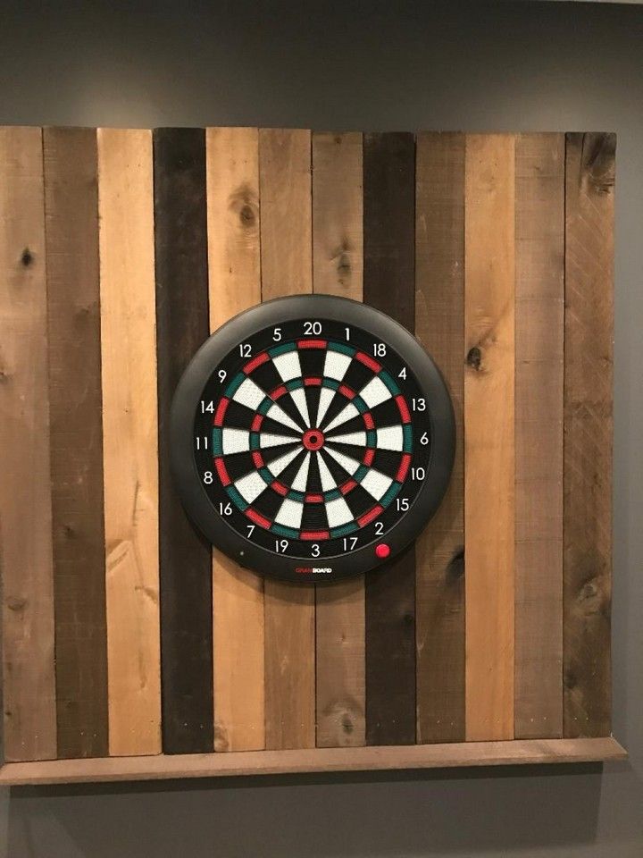 DIY Reclaimed Wood Dart Board Wall