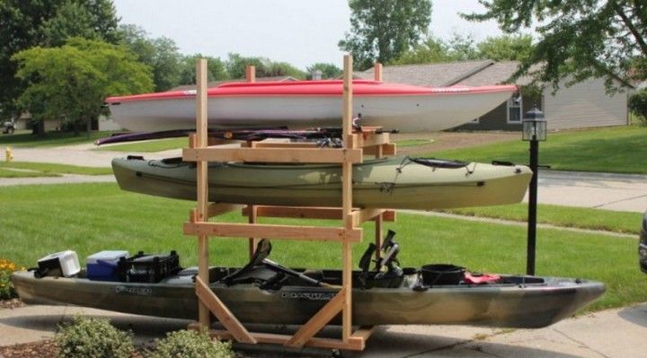 DIY Rolling Kayak Storage Rack