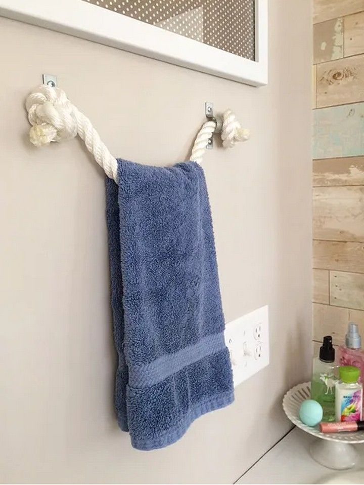 DIY Rope Towel Holder