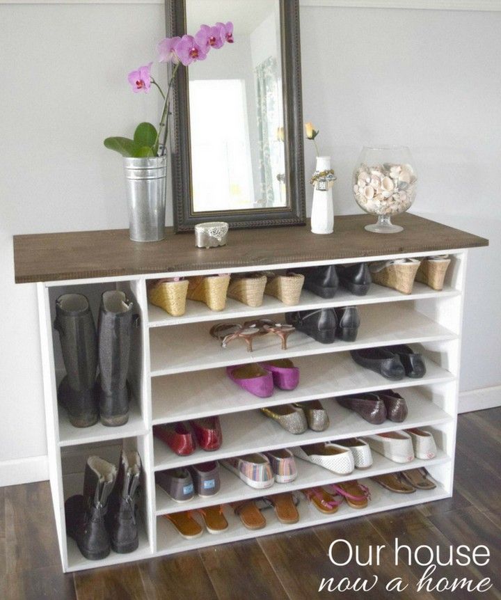DIY Shoe Organizer And Rack For The Closet