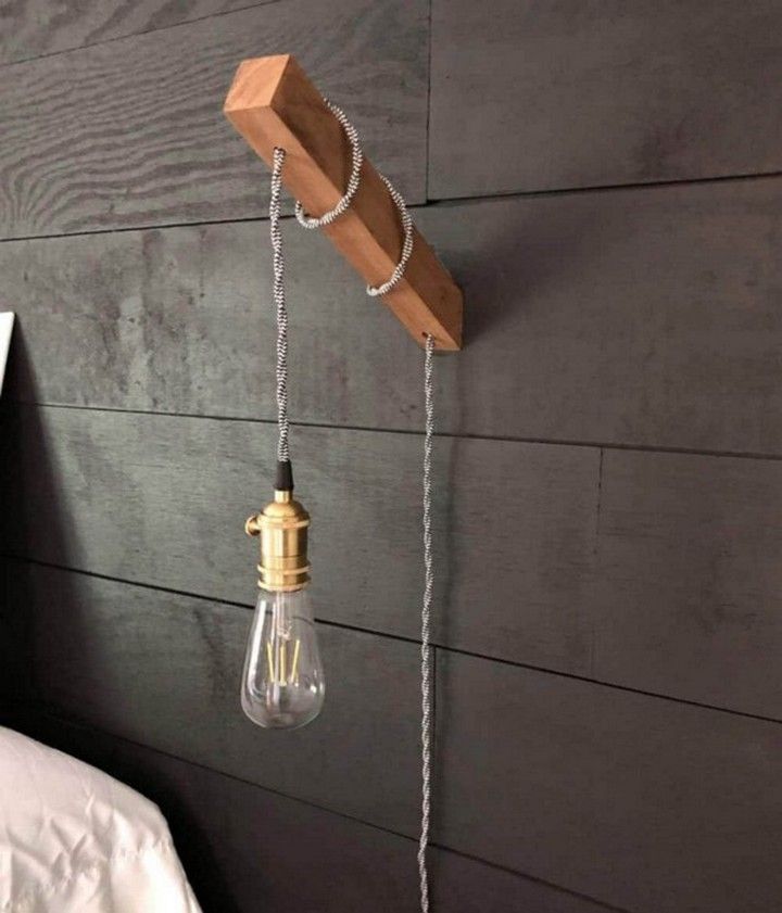 Simple Wooden Wall Light