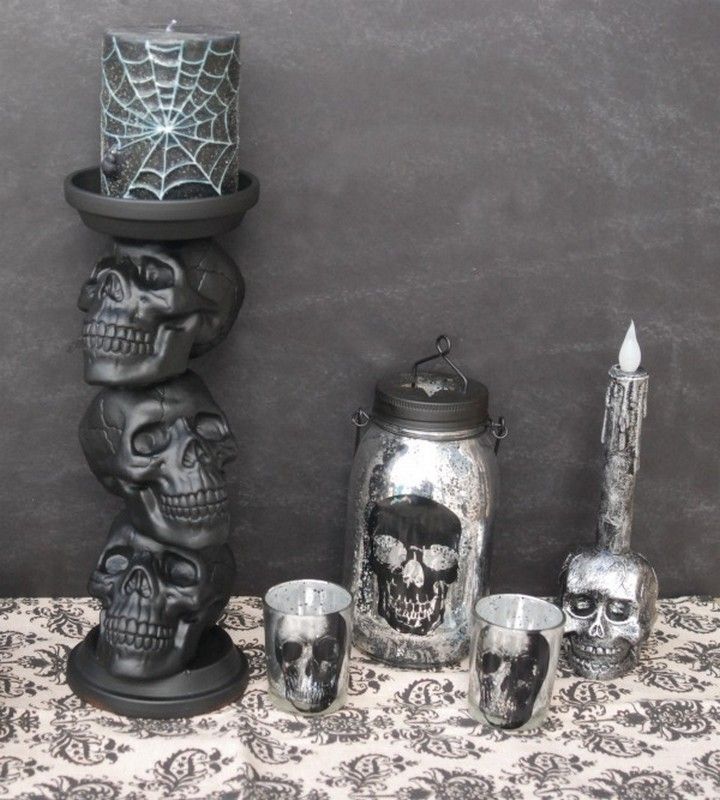 DIY Skull Candle Holder