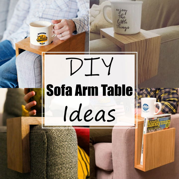 27 DIY Sofa Arm Table Ideas For Living Room