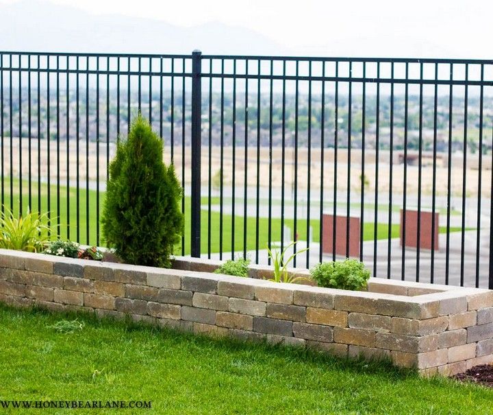 DIY Stone Planter Boxes