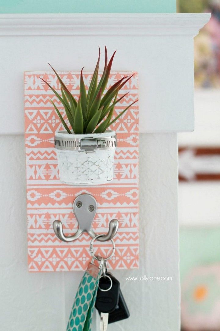 DIY Succulent Key Holder