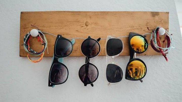 DIY Sunglasses Organizer With Wood