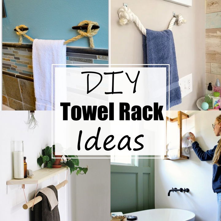 18 DIY Towel Rack Ideas For Your Bathroom