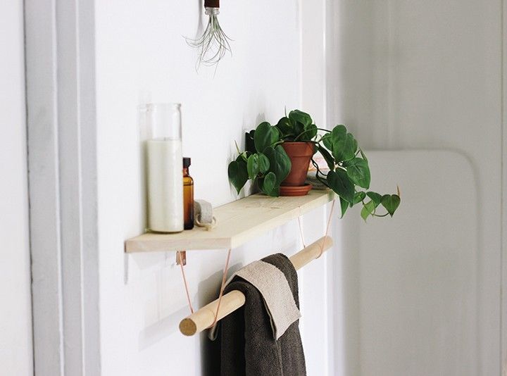 DIY Towel Rack & Shelf