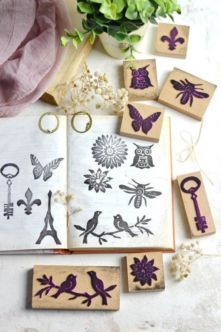 DIY Vintage Foam Stamps