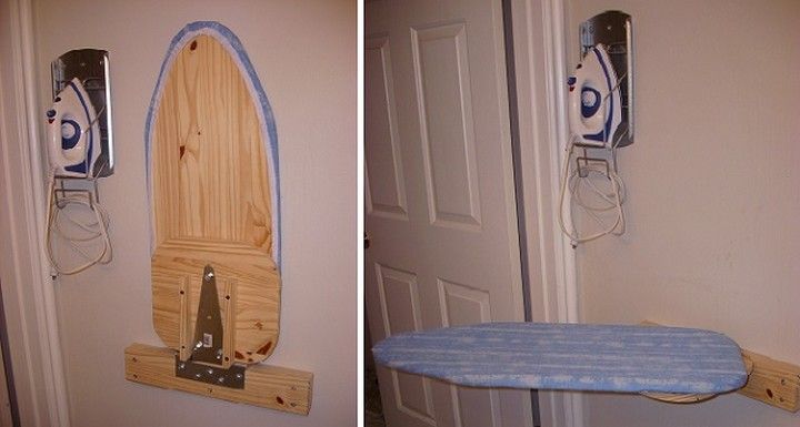 DIY Wall Mounted Ironing Board See more at: https://www.goodshomedesign.com/diy-wall-mounted-ironing-board/