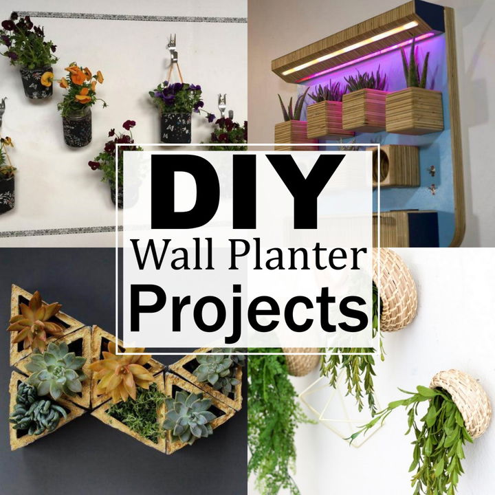 26 Unique DIY Wall Planter Projects For Indoor & Outdoor