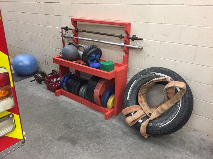 DIY Weight And Barbell Storage Rack
