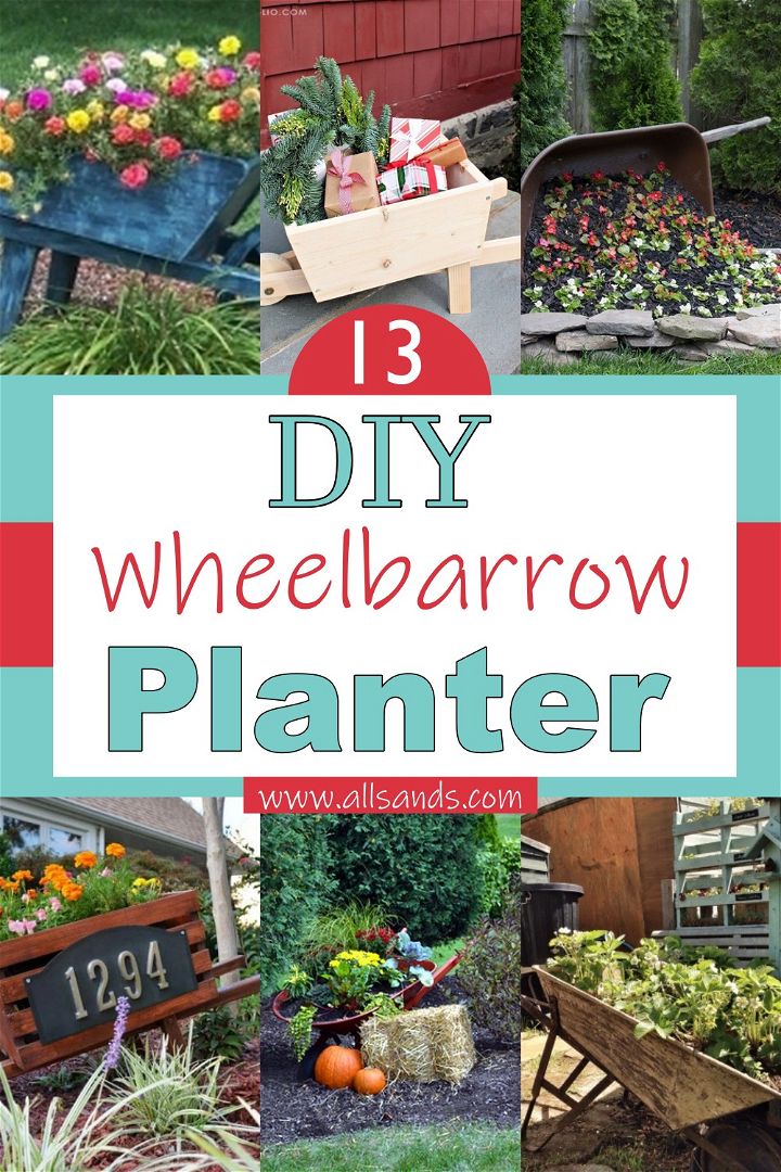 DIY Wheelbarrow Planter 1