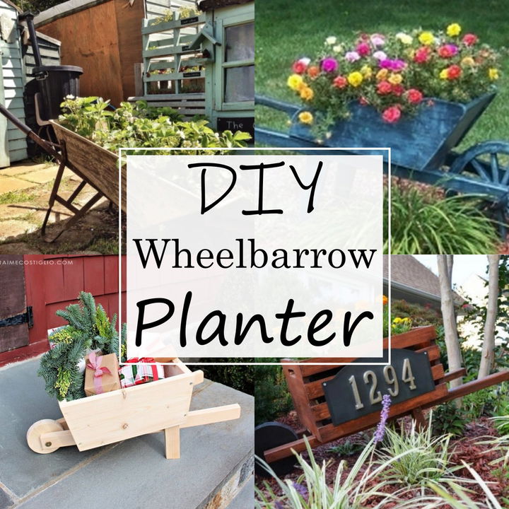 13 DIY Wheelbarrow Planter Plans For Gardening Lovers